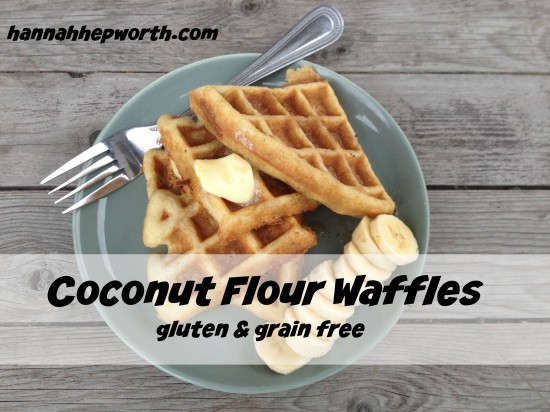 Coconut Flour Waffles (gluten & grain free) | https://www.hannahhepworth.com #grainfree #coconutflour 
