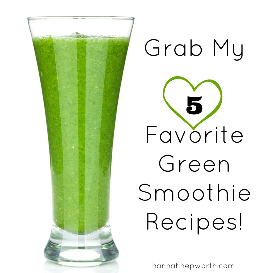 My Top 5 Green Smoothie Recipes | https://www.hannahhepworth.com 