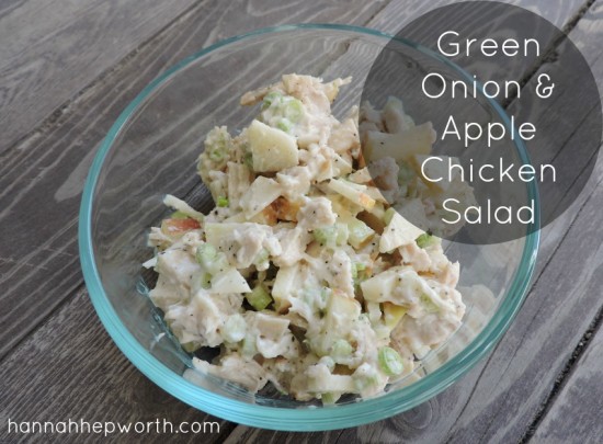 Green Onion & Apple Chicken Salad | https://www.hannahhepworth.com