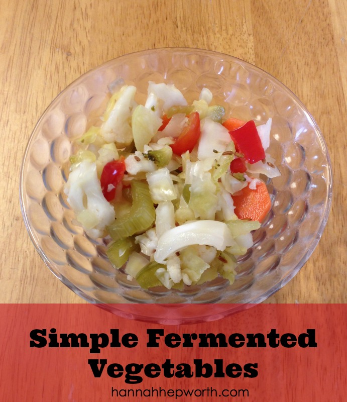 Simple Fermented Vegetables | https://www.hannahhepworth.com